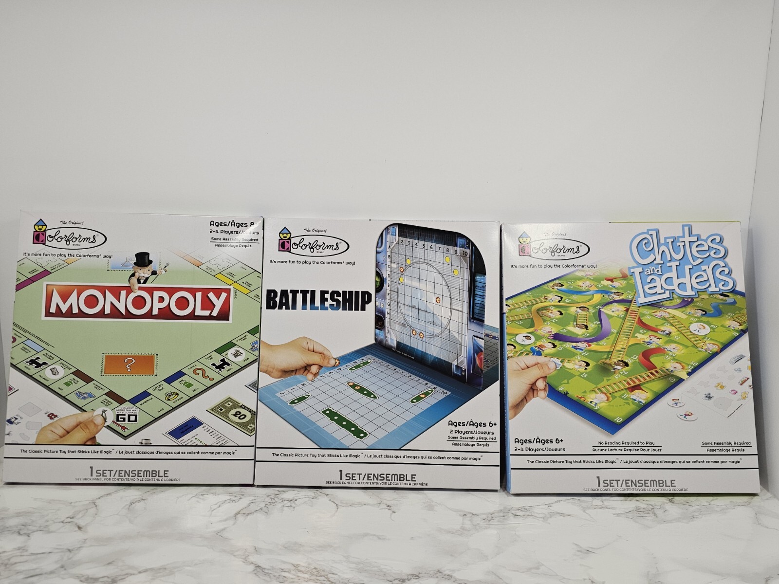 S Monopoly, Battleship, Chutes & Ladders