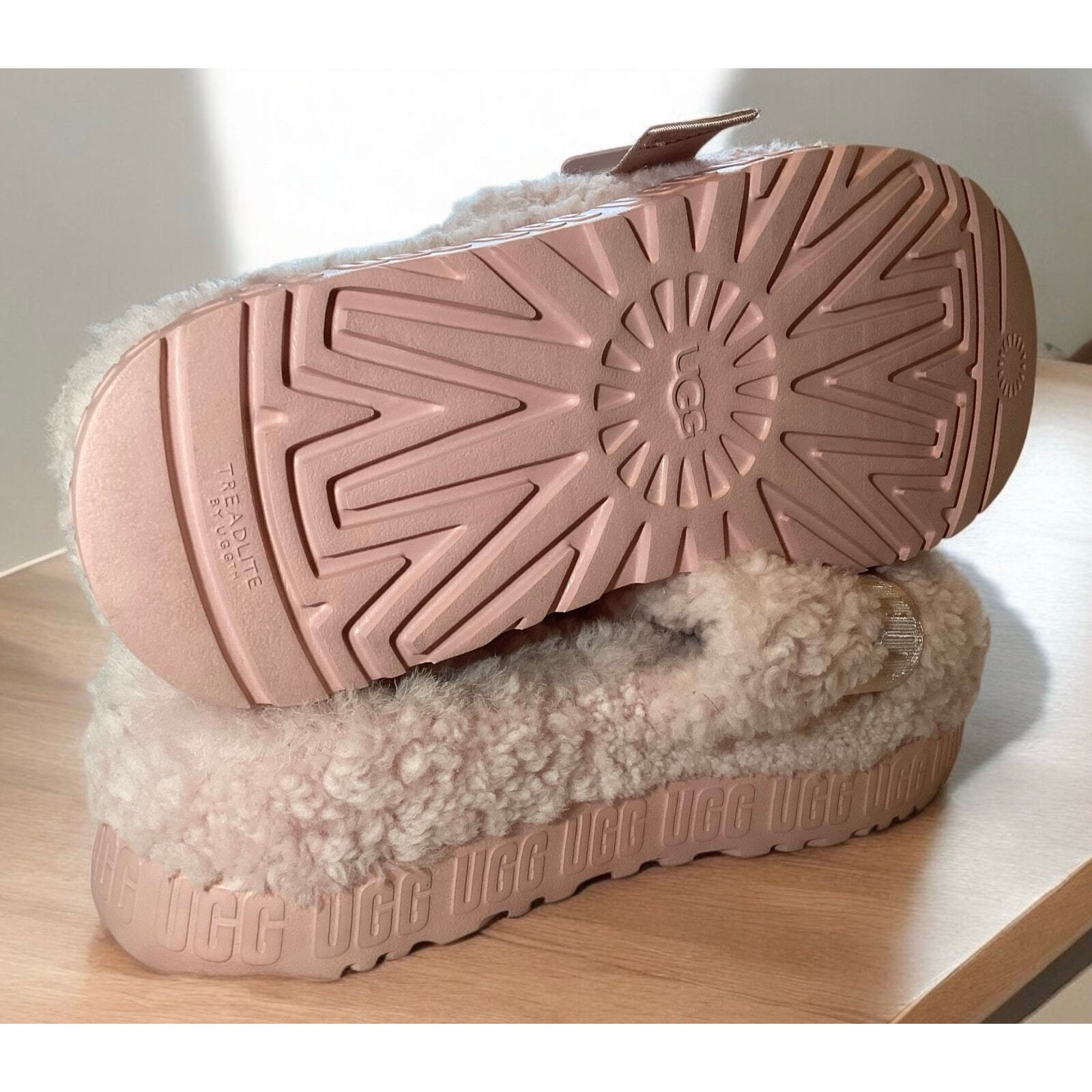 SAOLA Ugg flufitta foderata in pelle di pecora suola grossa donna rosa tg 11