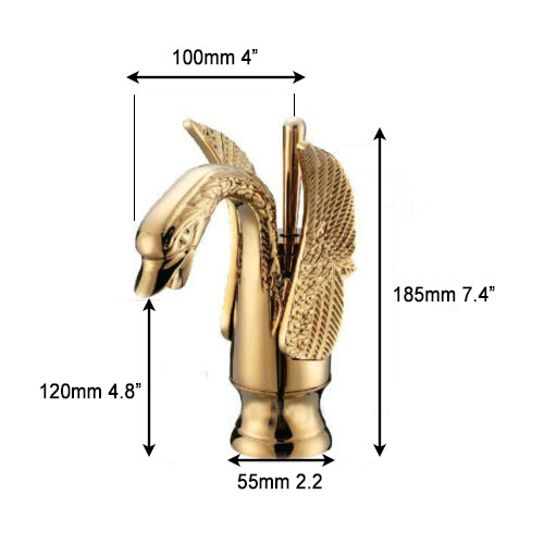 Vintage Art Swan Shape Bathroom SIngle Hole Sink Faucet