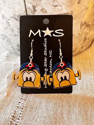 Blooper Atlanta Braves Mascot Earrings   UV Printed Acrylic Jewelry  