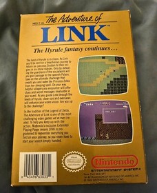 Legend of Zelda II The Adventure of Link Gold Nintendo NES Game Complete in Box