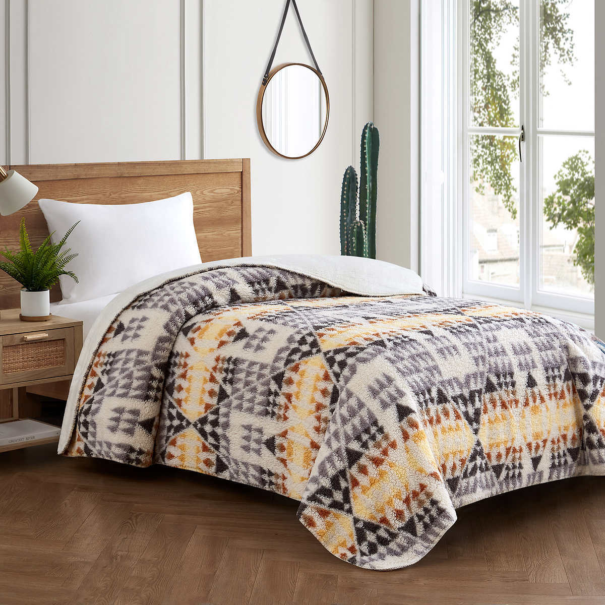 NWT Pendleton Sherpa Fleece Blanket Arrowpoint Gray Twin Costco Cozy Warm  Throw | eBay
