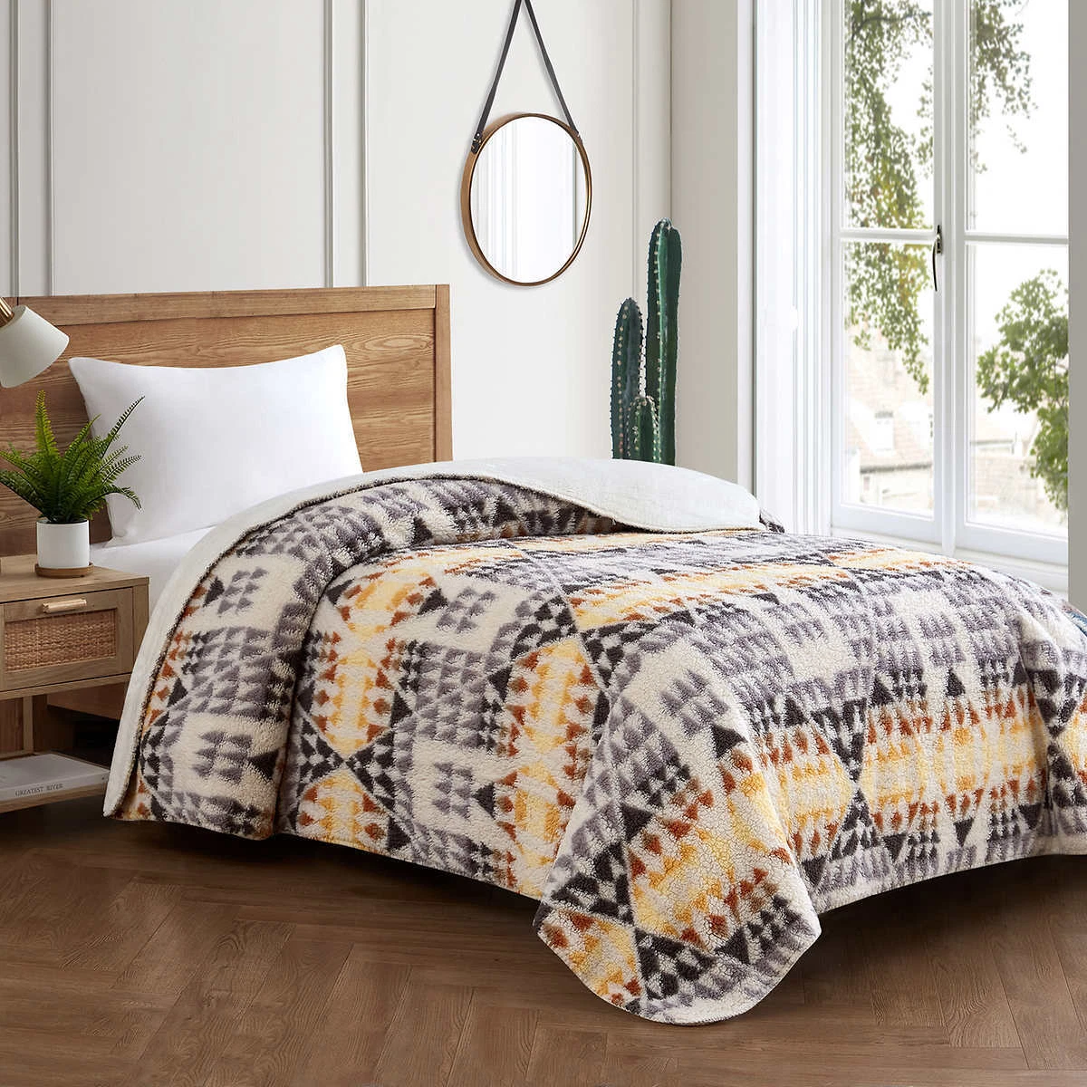 NWT Pendleton Sherpa Fleece Blanket Arrowpoint Gray Twin Costco Cozy Warm  Throw | eBay
