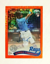 Junior Caminero 2024 Topps Chrome RC AUTO Silver Pack ORANGE REFRACTOR 14/25  z1