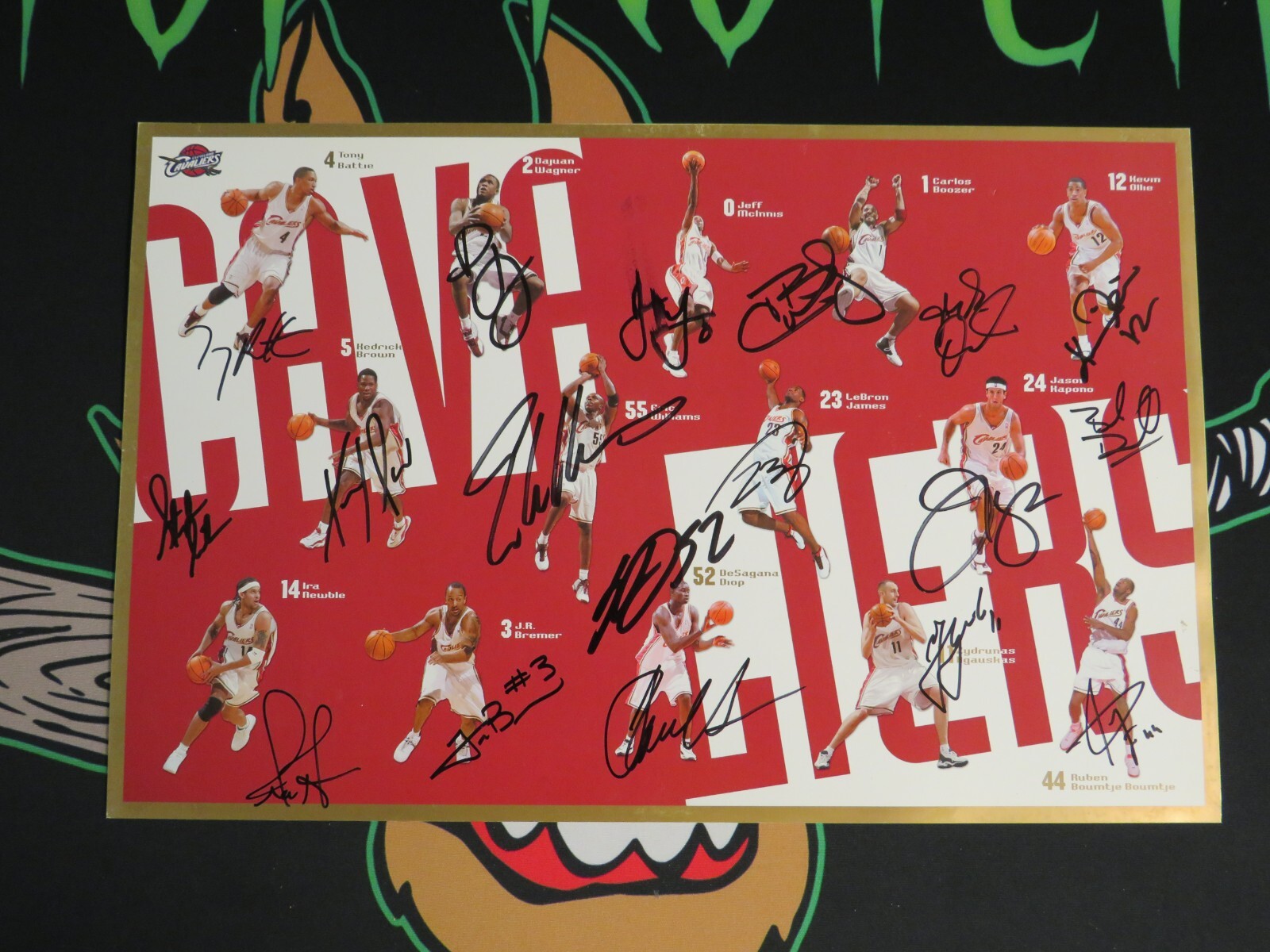 LeBron James Autographed Signed Cleveland Cavaliers 2003-04 TEAM 17X11 PHOTO JSA AL2 