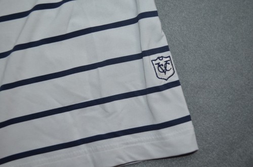 Footjoy Polo Shirt Mens XL Navy Blue/White Golf Performance Stretch Striped VCC - Bild 4 von 10