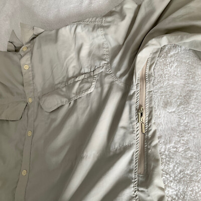 Chemise REI Homme Beige Taille LT - UPF 40+ - Manches Longues - Pêche Extérieur