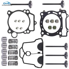 Cylinder Head Exhaust Intake Valve & Spring Gasket Kit for Yamaha YFZ450 YZ450F