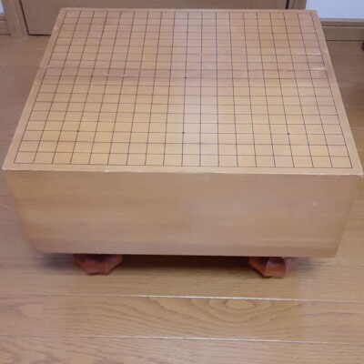 Go Board Japanese Vintage with 4 legs Igo goban 45cm × 41.5cm × 29cm