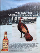 Vintage 1984 Wild Turkey Bourbon original color ad LI012