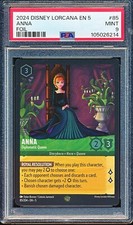 ANNA DIPLOMATIC QUEEN 85 DISNEY LORCANA SHIMMERING SKIES LEGENDARY FOIL PSA 9
