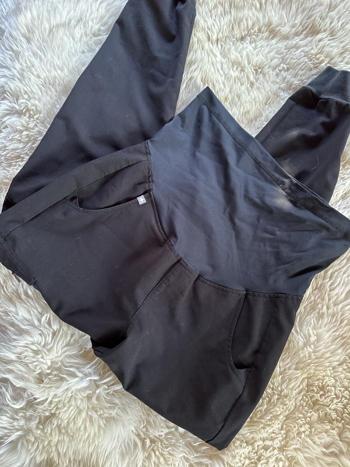 FIGS Pants Women's Size Small Maternity Pants Joggers Black Technical Collection eBay
