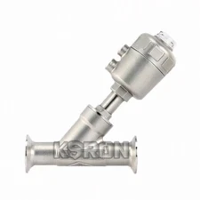 1/2'' Tri Clamp Pneumatic Steam Angle Seat Valve Heat-resistant Y Type SS304(B)