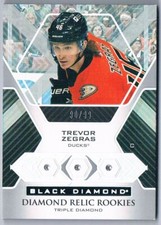 2021-22 BLACK DIAMOND RELIC ROOKIES TREVOR ZEGRAS 90/99 ANAHEIM DUCKS #BDR-TZ