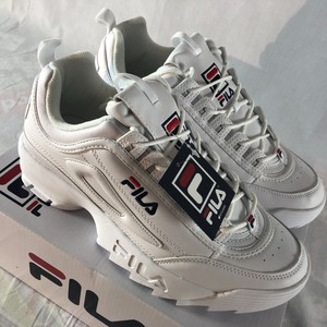 fila white trainers size 5