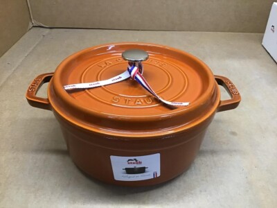 Staub Cast Iron 4-qt Round Cocotte - Burnt Orange, Made in France