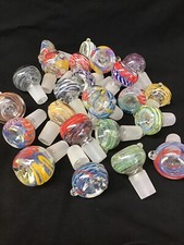 18.8mm 19mm Glass Bowl Hookah CLEAR SWIRLS 18.8 millimeter. BUY2- GET 1 FREE