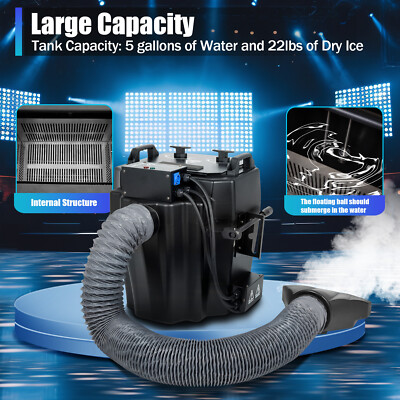 Dry Ice Fog Machine 6000W Low Lying Fog Machine Stage Party Effect Wedding Event