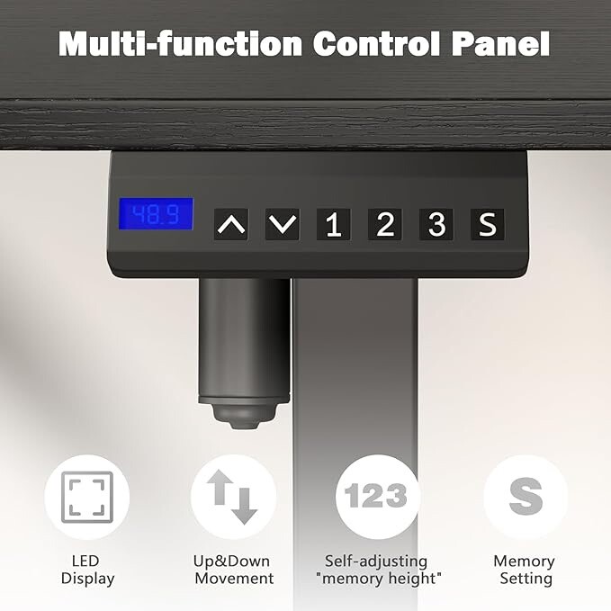 Electric Standing Desk 150x72cm Sit Stand Table Corner Height