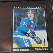 Pinnacle 1993-94 Martin Rucinsky #196 Quebec Nordiques NHL Hockey Card