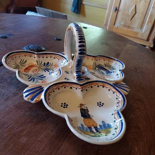 Vintage HENRIOT QUIMPER Osyster Plate Ceramic France circa 1950s' Excellent Cond - Picture 3 of 11
