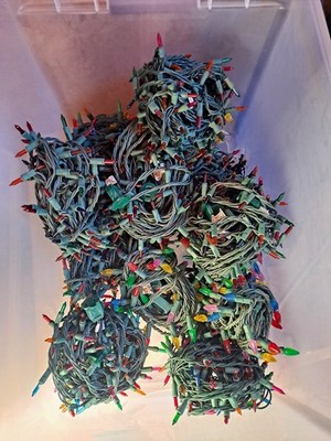 Christmas Holiday Lights Bundle Mini String Lights Strobe Lamps Lawn Stakes Lot