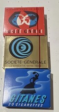 Gitanes paquet de cigarettes vide papier 20 cigarettes Société Générale