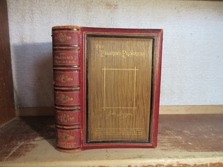 Old THE PILGRIM'S PROGRESS Leather Book 1881 JOHN BUNYAN ELSTOW EDITION BIBLE