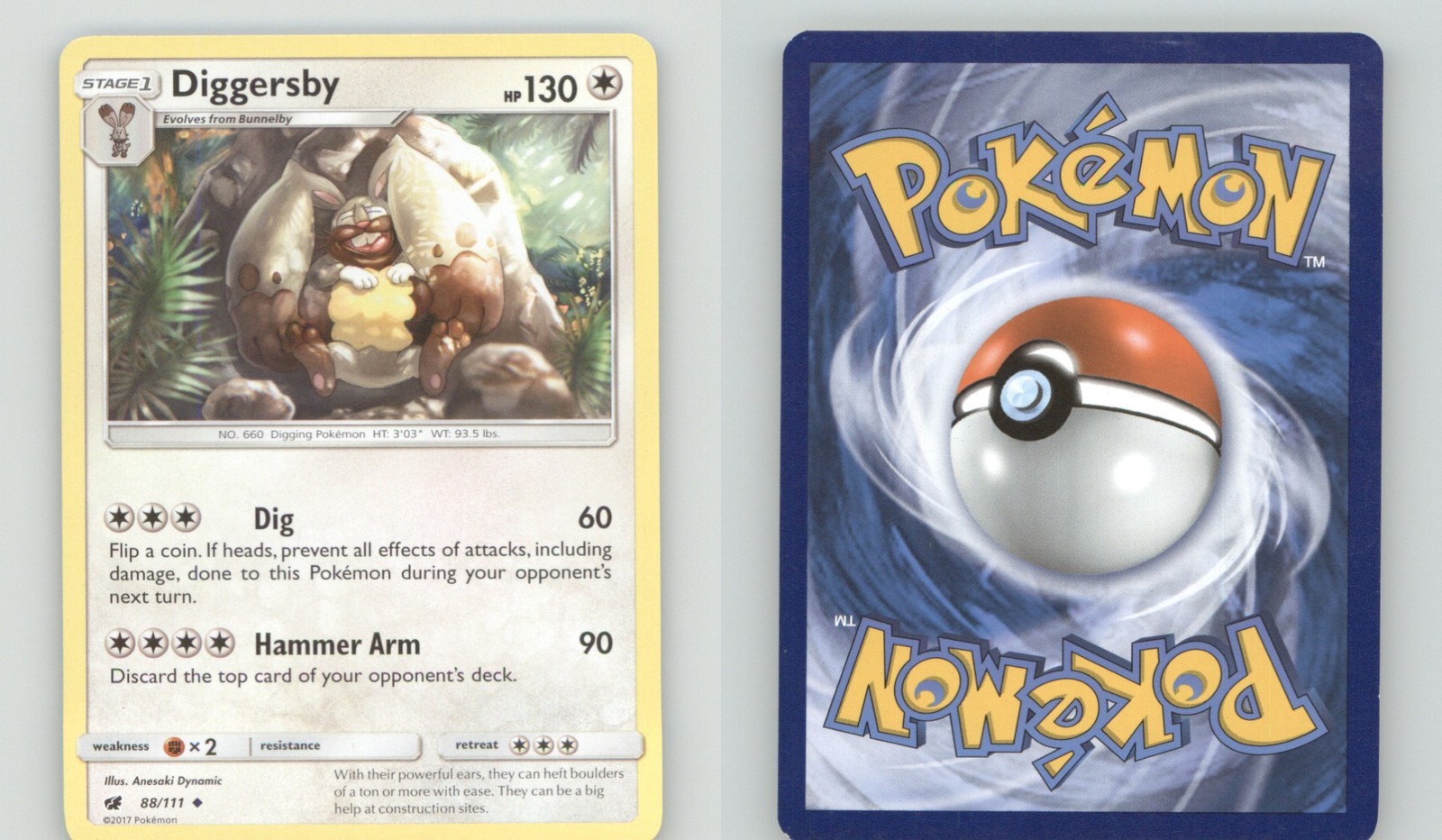 DIGGERSBY 88/111 UNCOMMON CRIMSON INVASION POKEMON LIGHTLY PLAYED