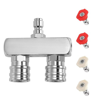 #ad #ad 5000PSI Dual Pressure Washer Nozzle 1 4 inch Quick Connector Spray Tip Parts $27.83