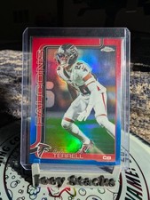 2025 Topps Chrome Football #19 A.J. Terrell Red White Blue Refractor Falcons 🔥