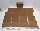 MARX FORT APACHE PLAYSET PLASTIC FORT GATE, DOORS & 16 WALLS WITH LEDGES VINTAGE