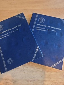 Whitman Washington Quarter Folders Set of 2: 9018 and 9031.  1932-1959