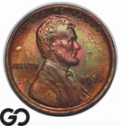 1924 Lincoln Cent Wheat Penny, Colorful Choice BU++