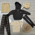 Casual Streetwear Style Hoodie&Plaid Pants Outfit Set For 1/4 BJD Doll Boy Eric