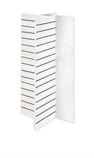 SSWBasics 4-Panel White Slatwall Tower