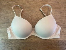 PINK Victoria's Secret Marzipan Script 36DD Wear Everywhere Super Push Up Bra
