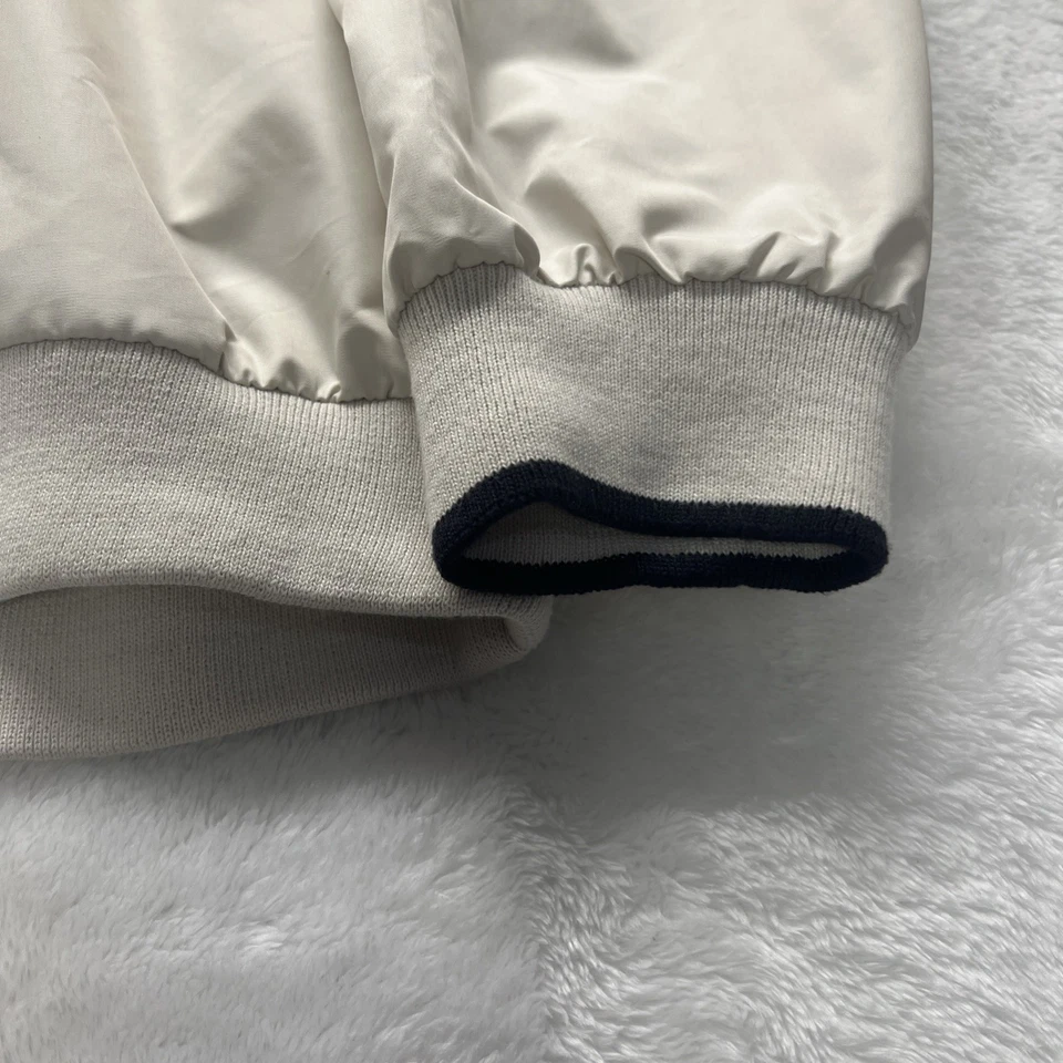 Cortavientos Cutter & Buck Off White Naval Meade Ky Campo de Golf Preppy De Colección Foto 3 de 4