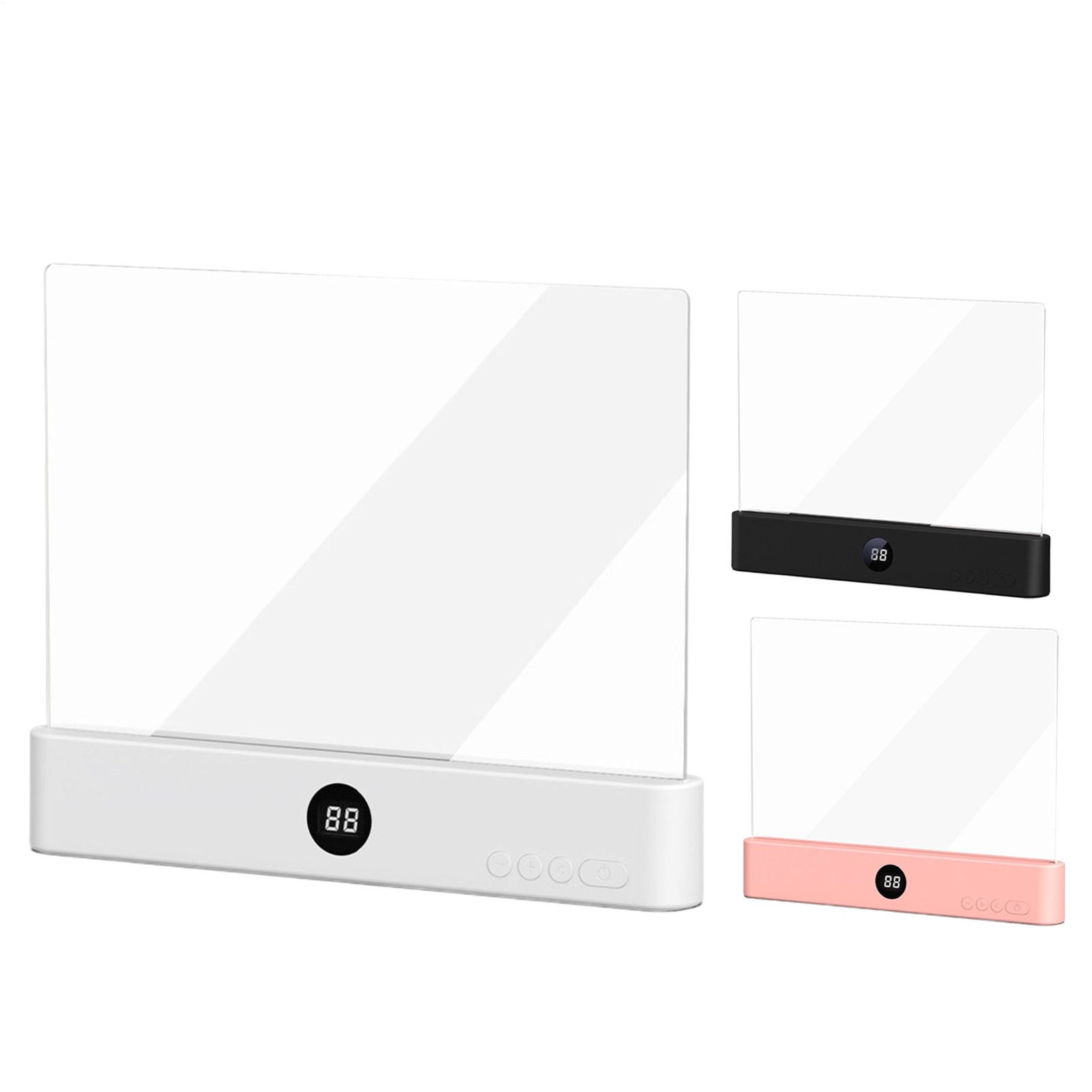 Book Lamp 3 Colors Rechargeable with Timer LED Panel Book Lamp Night