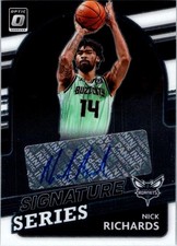 2021-22 Panini Donruss Optic #SS-NRS NICK RICHARDS Auto Signature Series Hornets