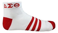Delta Sigma Theta Ankle Socks White