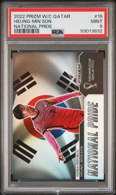 2022 Panini Prizm World Cup Qatar National Pride #15 Heung-Min Son [PSA9]