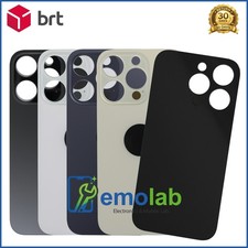 SCOCCA VETRO POSTERIORE PER APPLE IPHONE 14 PRO BACK COVER  BIG HOLE FORO LARGO
