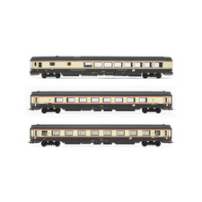 FS 3-UNITS PETRUZZELLI MILANO-BARI C BANDIERA LIVERY EPOCA V 1:87 Rivarossi Tren