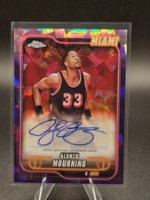 🔥🏀2025 TOPPS CHROME PURPLE AUTOGRAPH ALONZO MOURNING 1/10