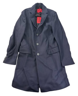 NEW Hugo Boss Men's Migor Wool Cashmere Blend Overcoat Blue Size 36R $595
