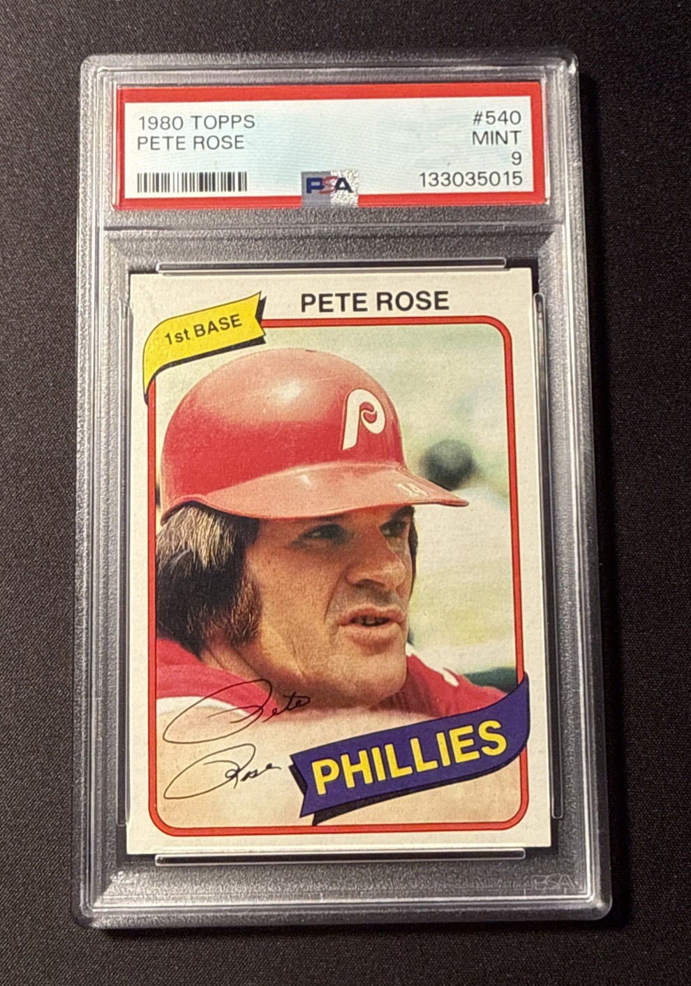 1980 TOPPS #540 PETE ROSE PSA 9
