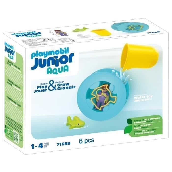 Roue Aquatique PLAYMOBIL Junior 71688 Jouet de Bain Flottant pour l'Éveil Moteur