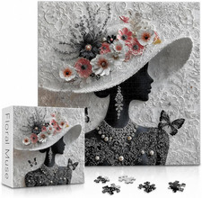 Impossible Puzzles for Adults 1000 Pieces,Pickforu Floral Muse Puzzle Elegant La