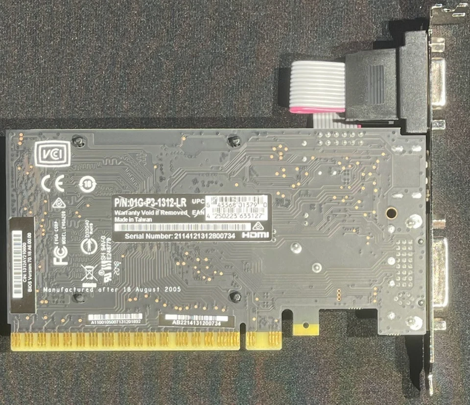 EVGA nVIDIA GeForce 210 Graphics Card / 1GB DDR3 SDRAM / PCI Express x16 / 2NK23 - Image 4 of 4